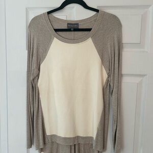 Michael Stars real leather mix tunic